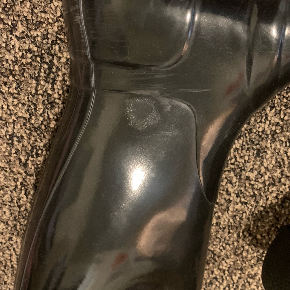 Black hunter rain boots